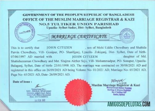Registrador de casamento muçulmano em Bangladesh e certidão de casamento Kazi baixar para verificação